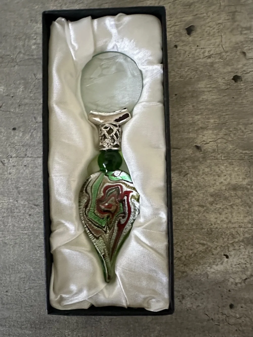 Vintage Blown Glass Lupe Magnifier